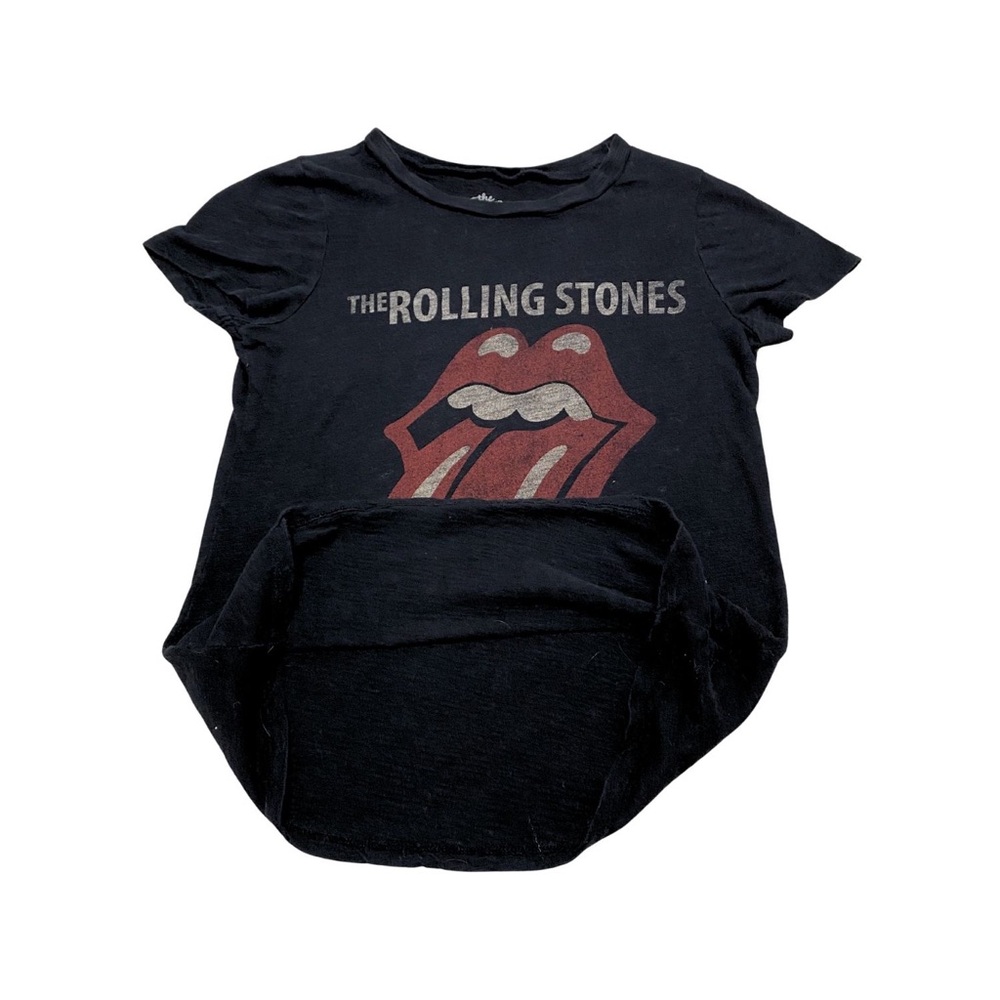 Women XS Rolling Stones Band T-Shirt Tee Top Black Logo 1975 US Tour Rock Cotton - Picture 4 of 6